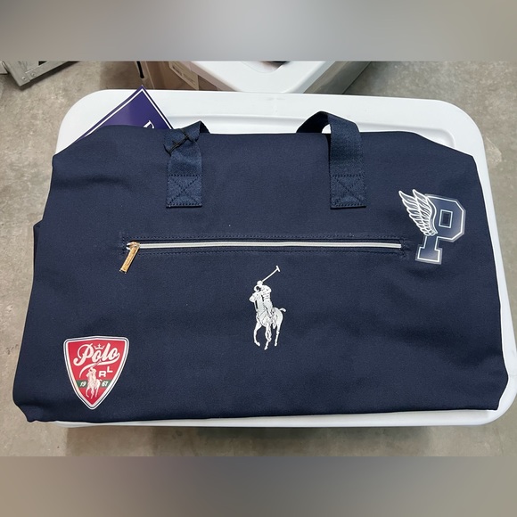 Ralph Lauren Bags Ralph Lauren Navy Patch Duffle Bag Poshmark